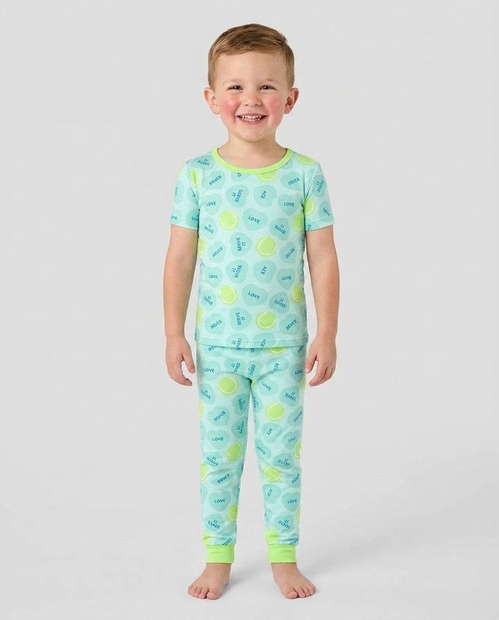 Conjunto de pijama de dos piezas de manga corta de bambú