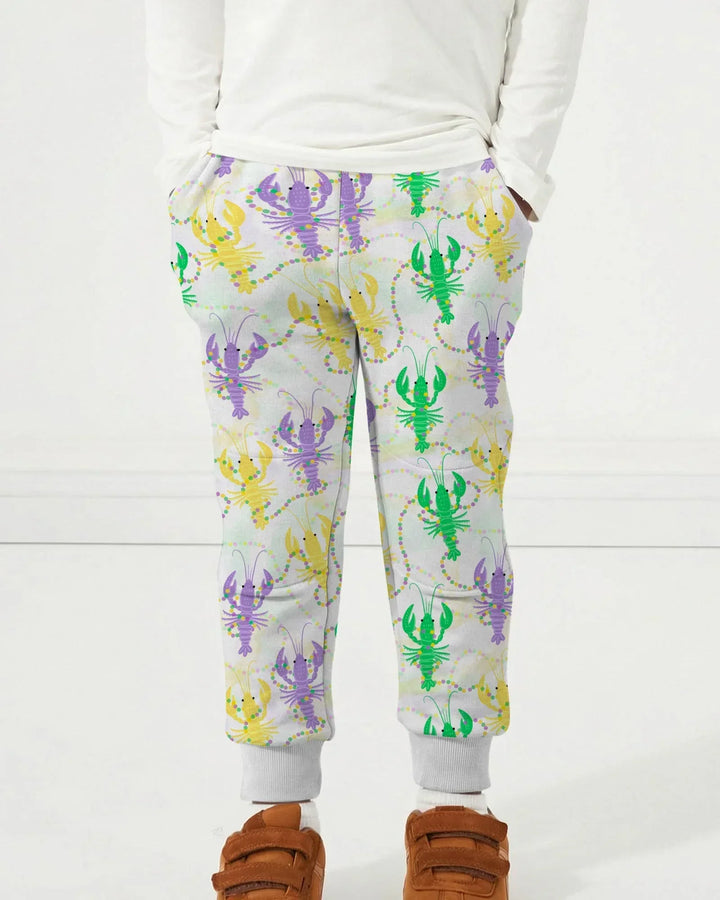 Mardi Gras Crawfish Family Matching Bamboo Jogger