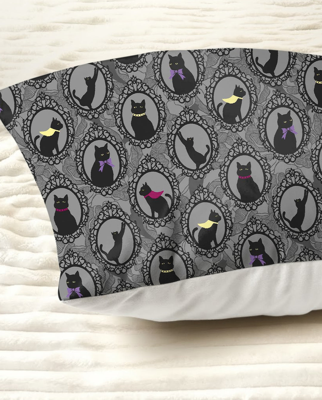 Midnight Cat Parade Bamboo Pillow Case