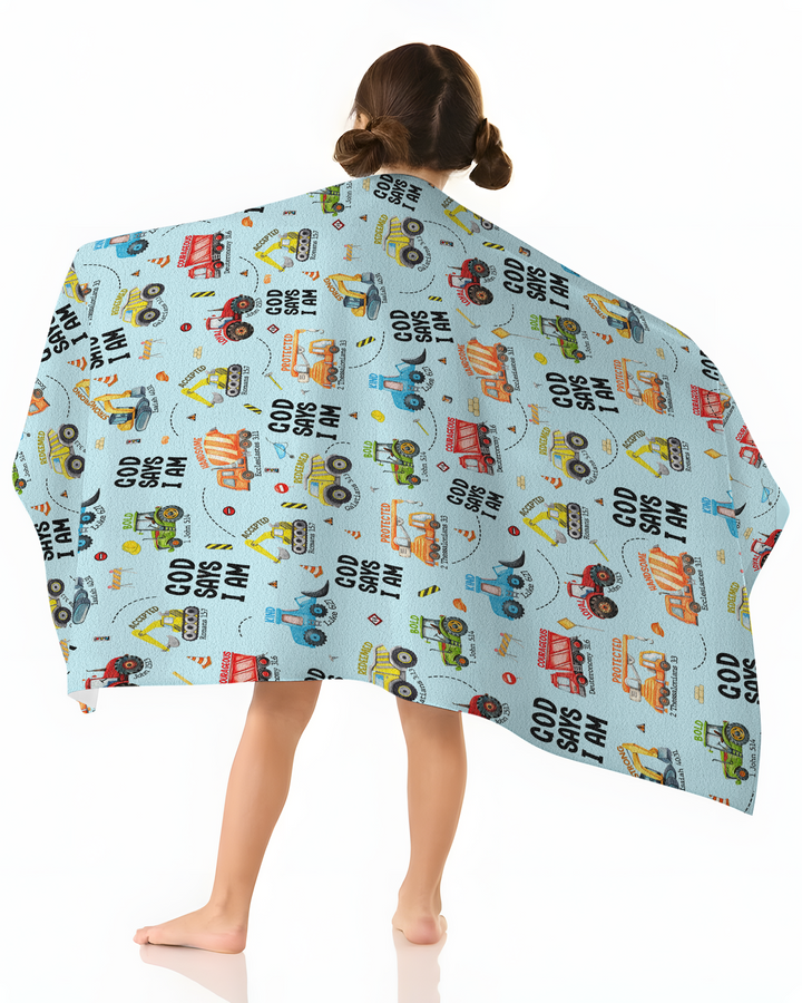 God Says I Am Boy Bamboo Beach Towel