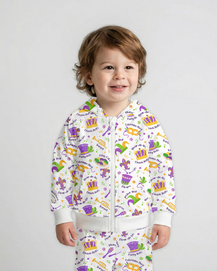 Mardi Gras Family Matching Zip Hoodie
