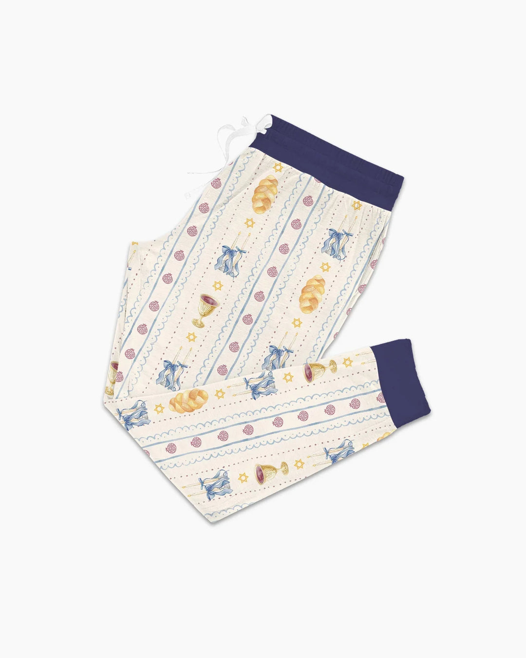 Personalisierter, bestickter Shabbat-Pyjama für Damen aus Bambus im Partnerlook mit Mama