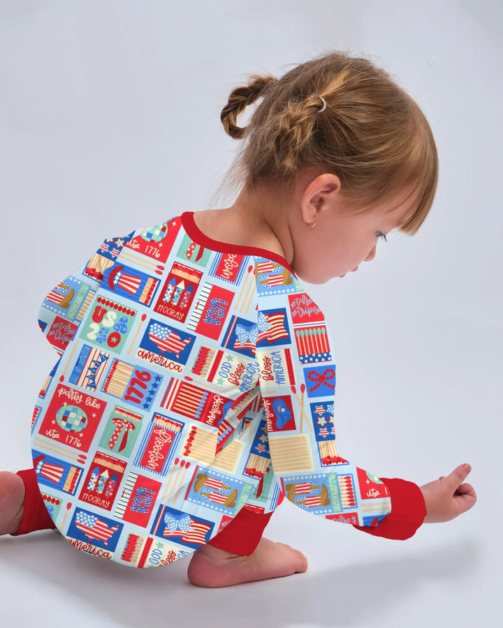 Patriotic Matchbox Family Matching Bamboo Convertible Zippy