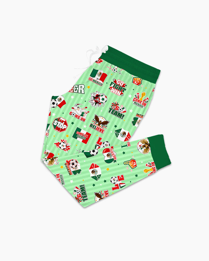 Soccer Game Day Go Team Mexico Family Matching Bamboo Women Pajama Set