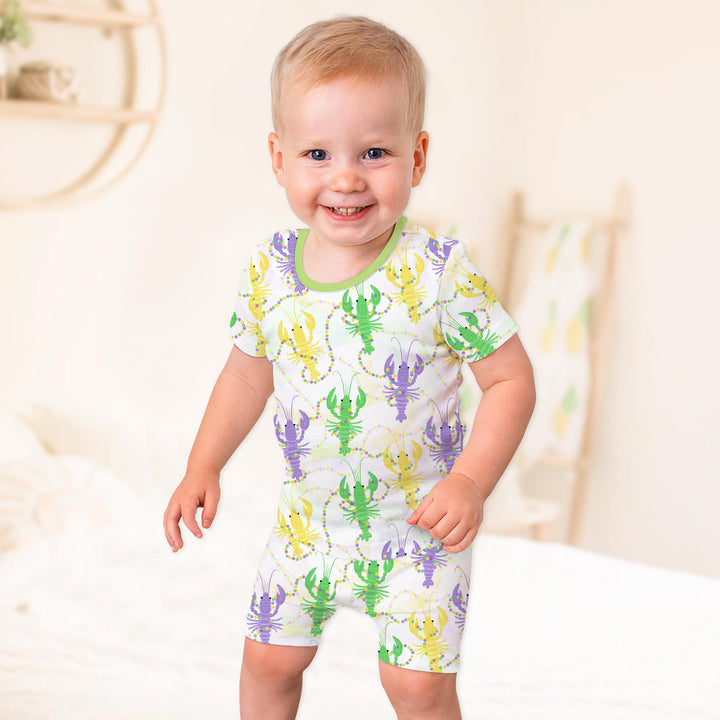 Template Zweiteiliges Pyjama-Set mit kurzen Ärmeln und Shorts