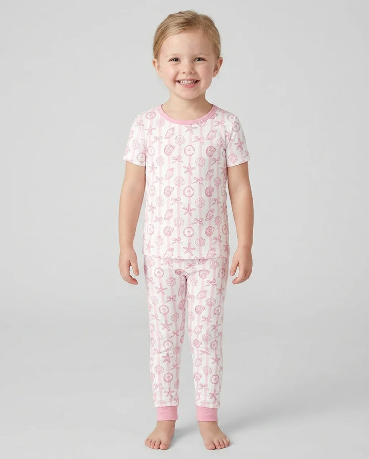 Conjunto de pijama de dos piezas de manga corta de bambú