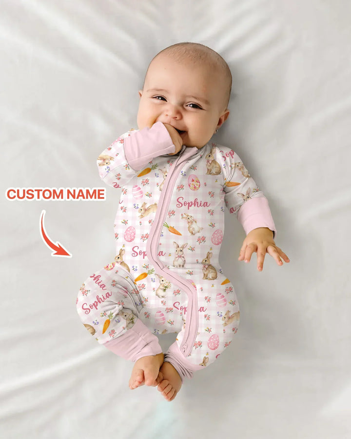 Custom Name Bunny Garden Convertible Zippy