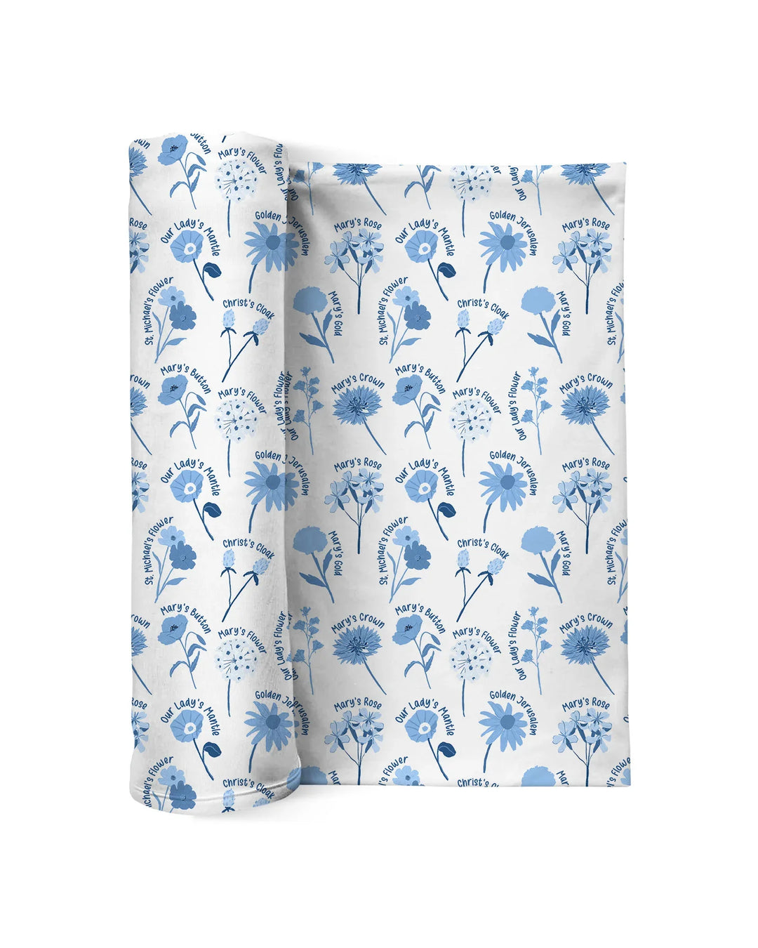 Mary's Garden swaddle blanket