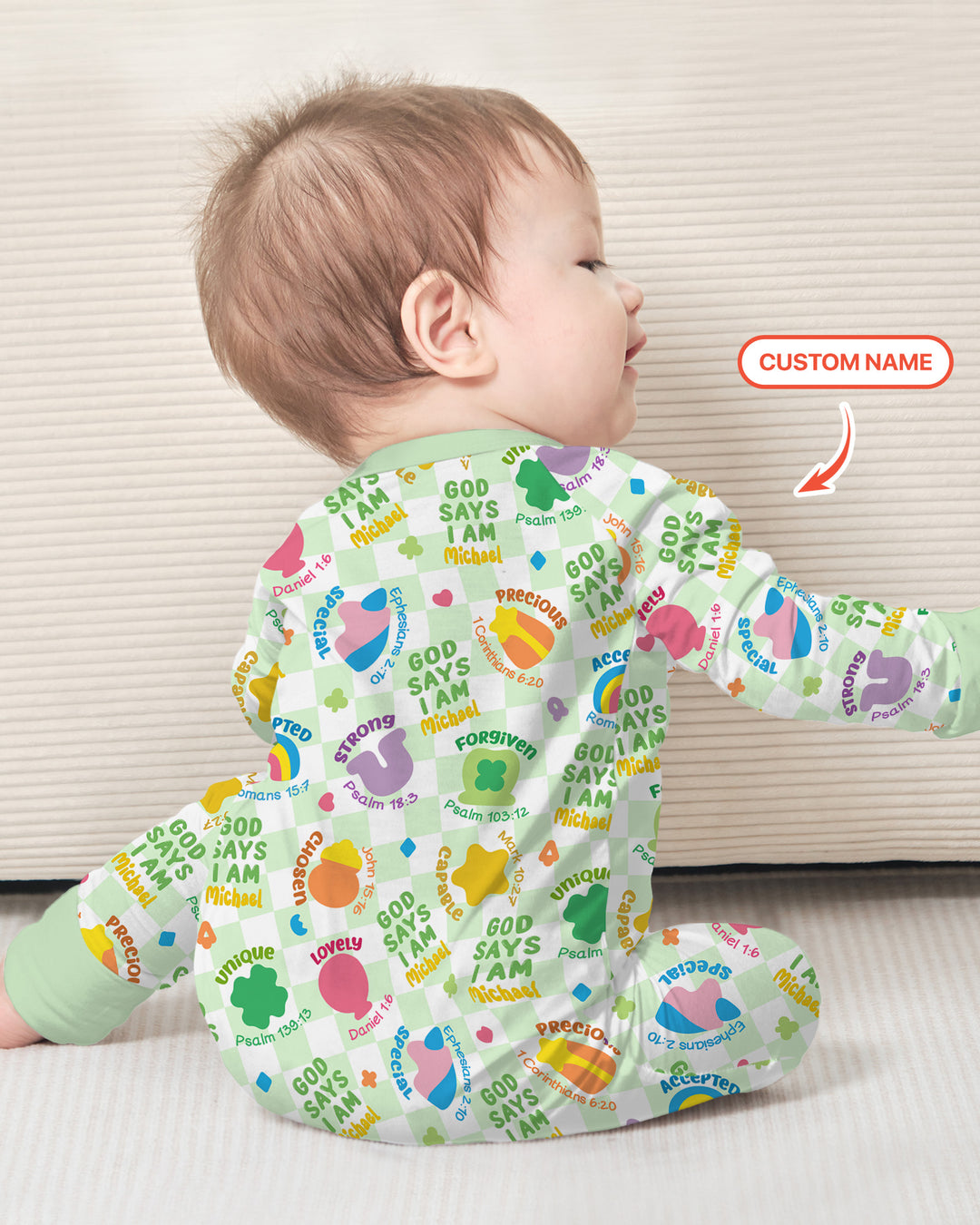 God Says I Am St. Patrick’s Day Custom Name Family Matching Convertible Zippy