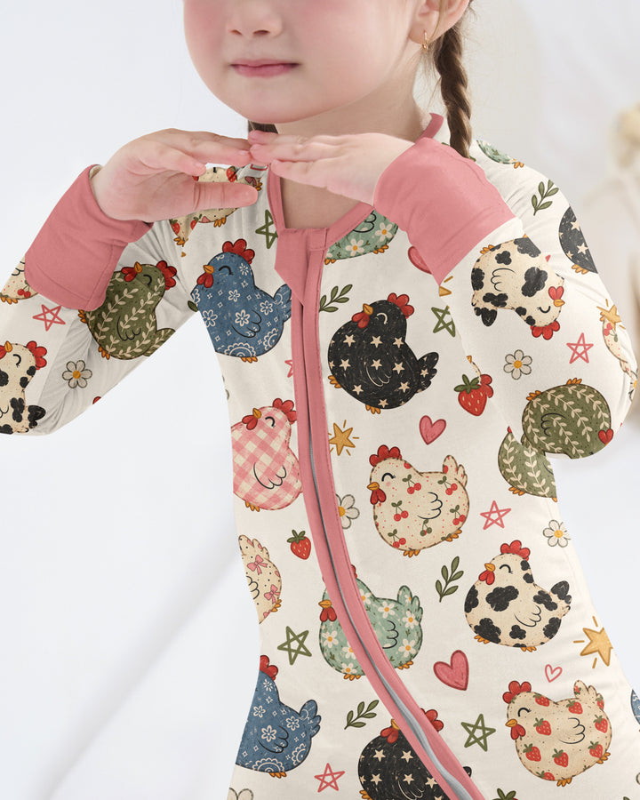 Playful Farm Chicken Bamboo Convertible Zippy