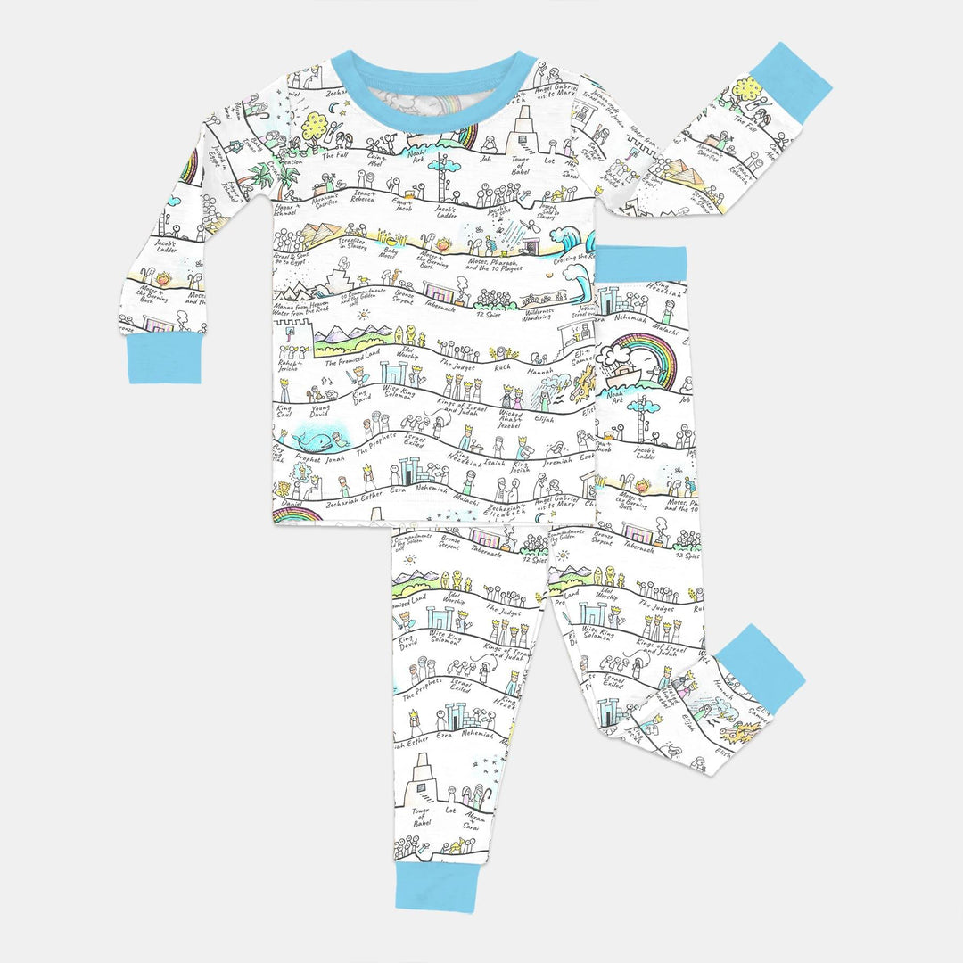 Zweiteiliges Langarm-Pyjama-Set mit Sommerfrüchten
