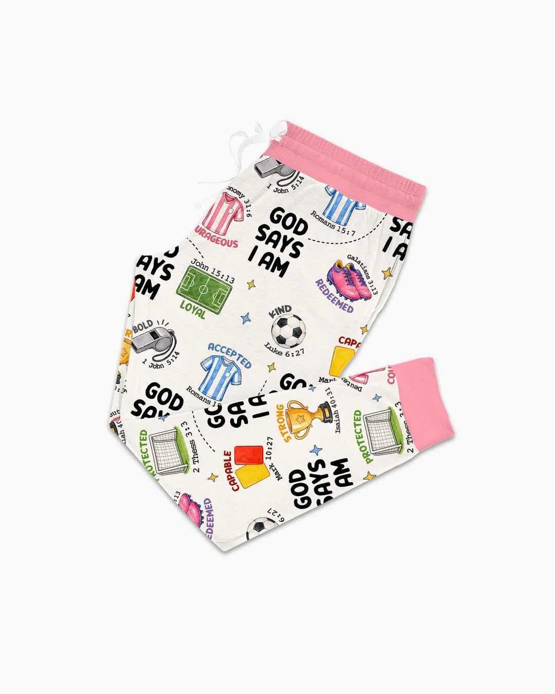 God Says I Am Soccer Bamboo Women Pajama Set