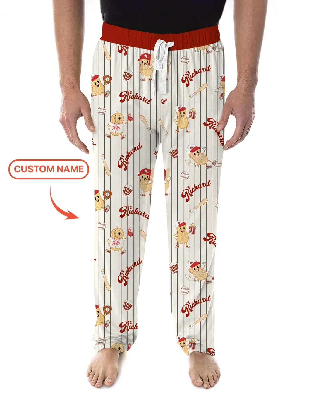 Conjunto de pijama de bambú para hombre Nam Retro Ballgame personalizado