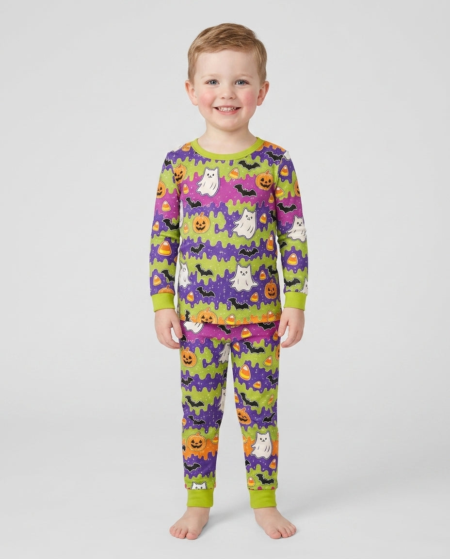 Spooky Slime Cuties Bamboo Two Piece Long Sleeve Pajama Set