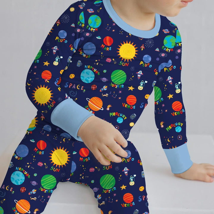 Solar Space Adventure Two Piece Long Sleeve Pajama Set