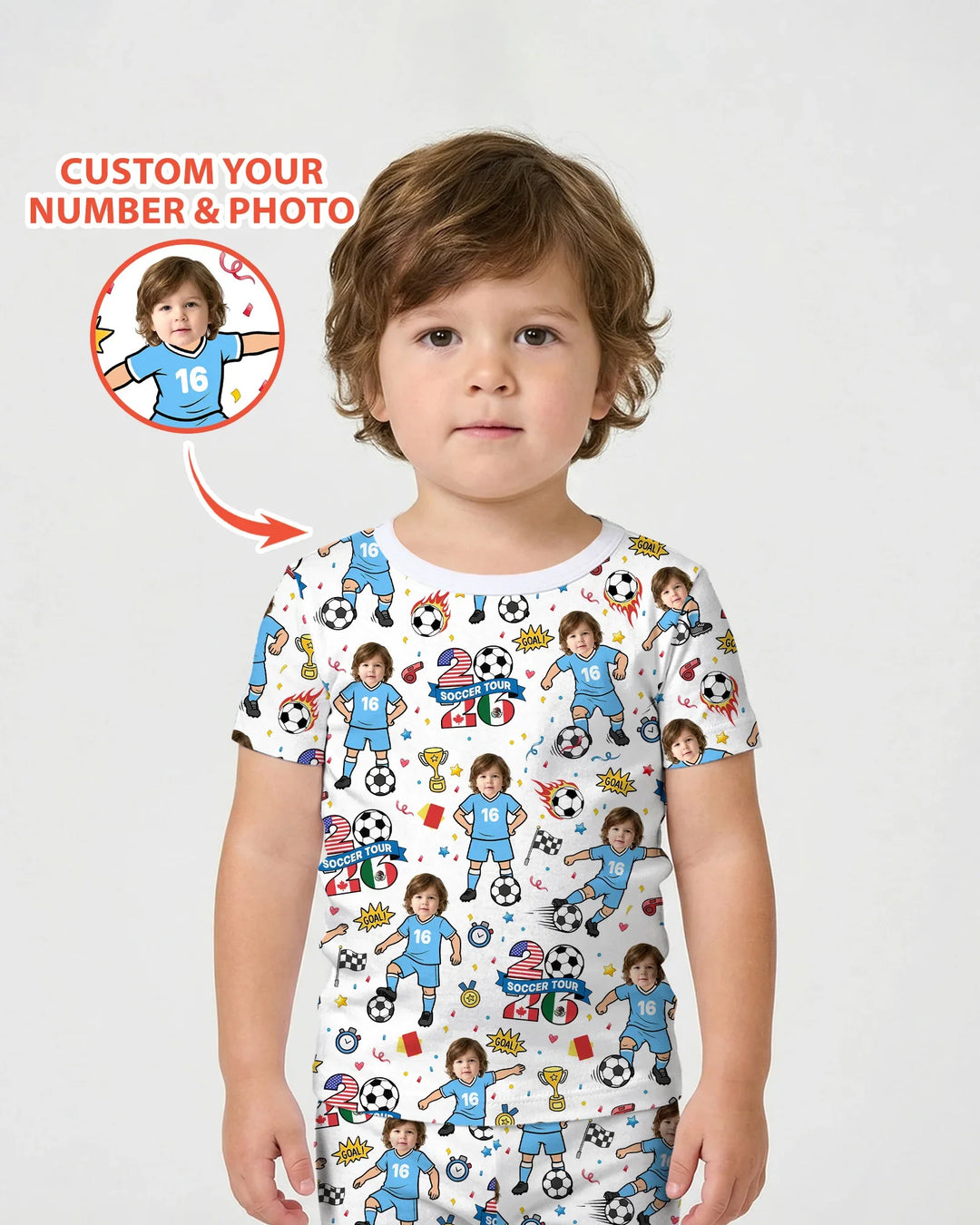 Soccer Tour 2026 Best Player Bamboo Two Piece Short Sleeve Shorts Pajama Set