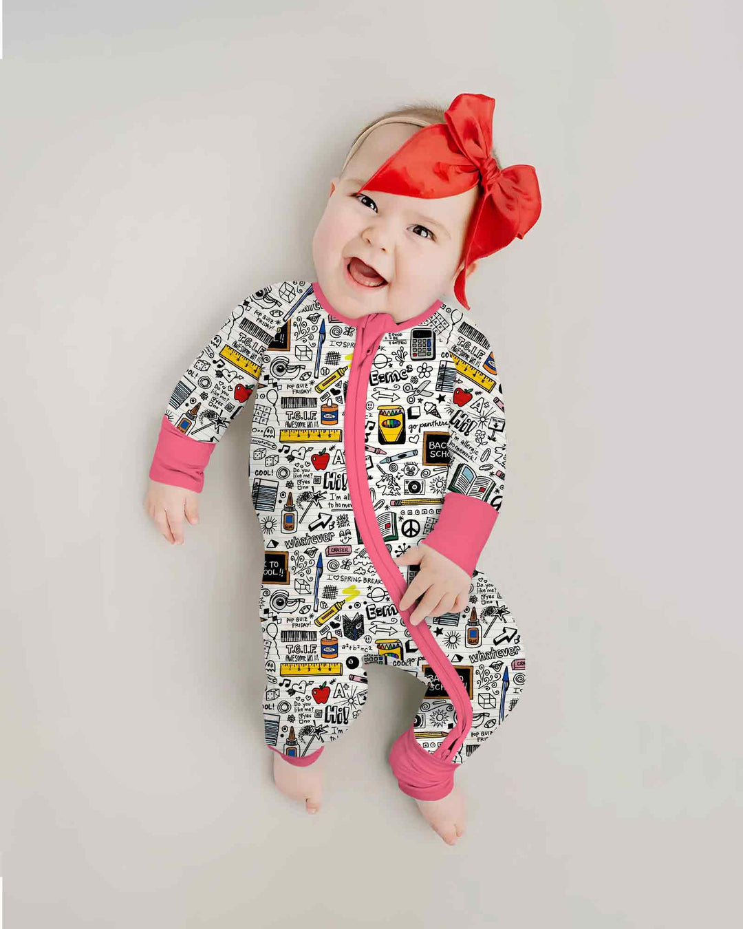 School Days Doodles Bamboo Convertible Zippy