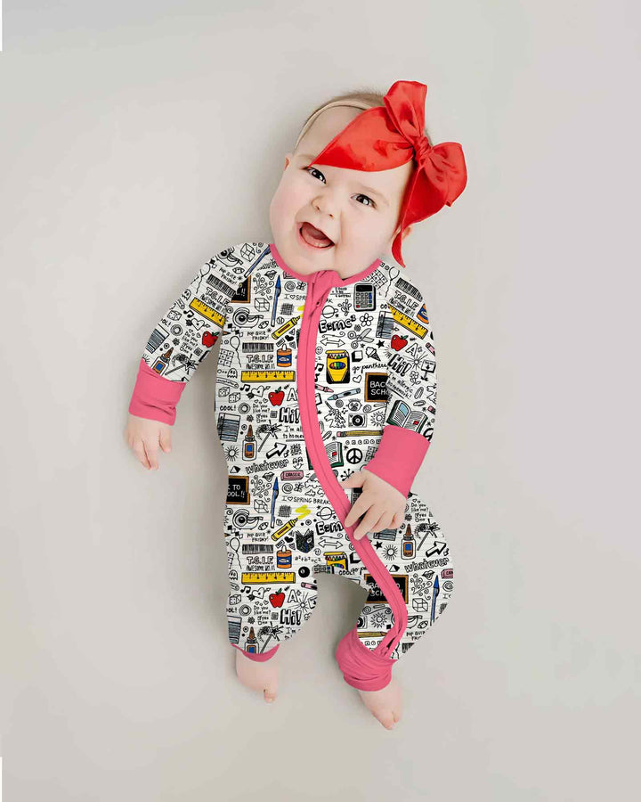 School Days Doodles Bamboo Convertible Zippy
