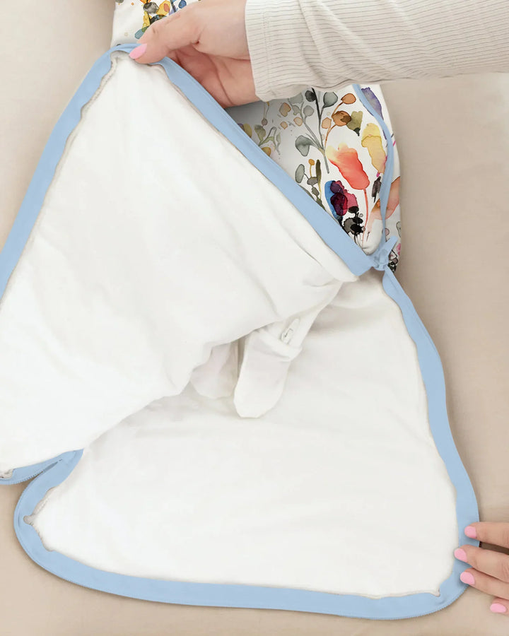 Wildflower Watercolor Garden Bamboo Sleep Bag