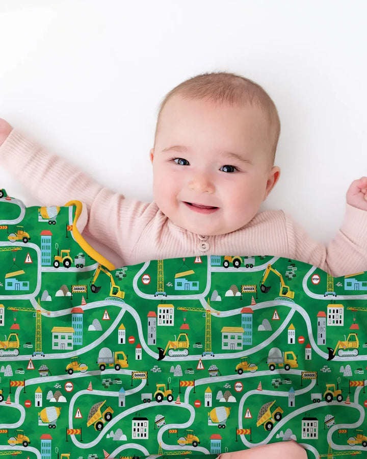 Little Builder Construction Zone Bamboo Blanket