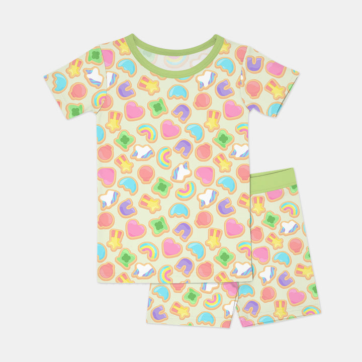 Lucky Marshmallow Cookies Two Piece Short Sleeve Shorts Pajama Set
