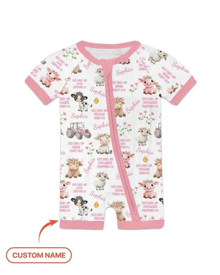 Custom Name God Says I Am Farm Animals Shorty Zippy
