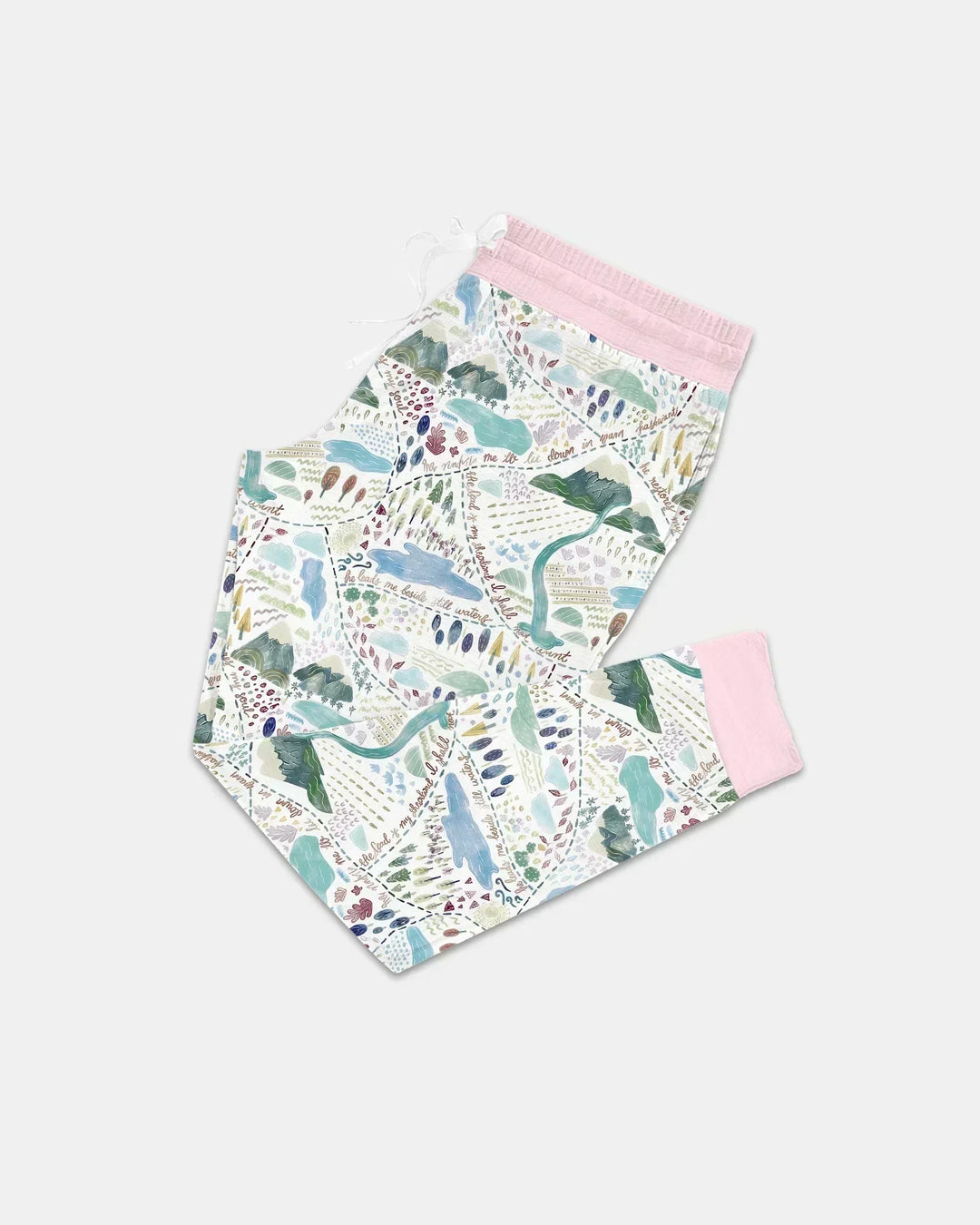 Whimsical Psalms 23 Map Women Pajama Set