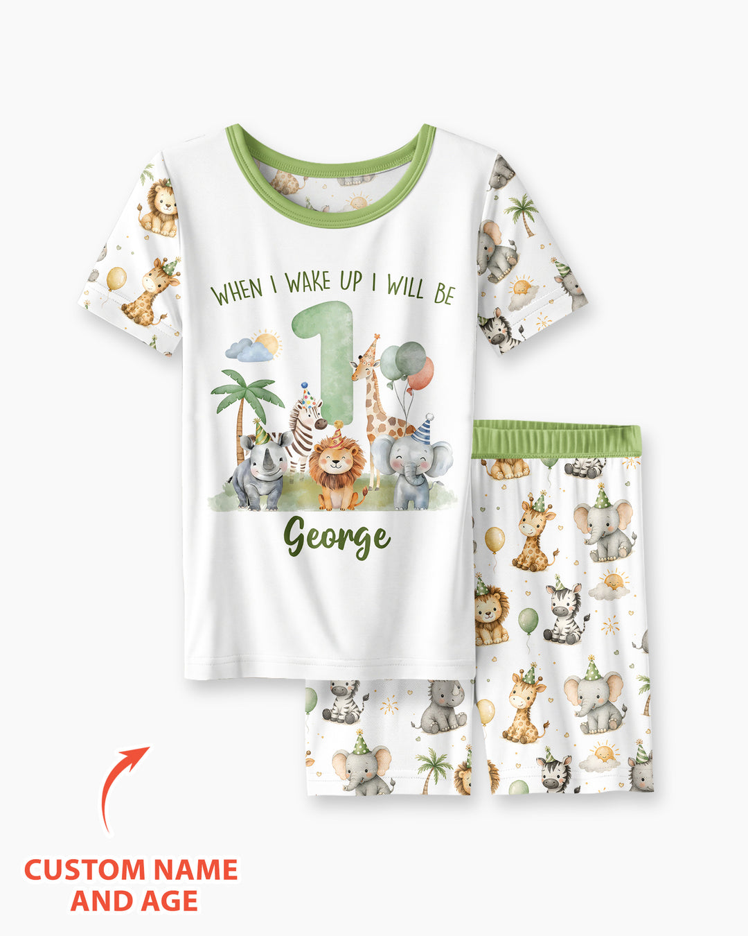 Schlafanzug-Set zweiteilig, kurze Ärmel, kurze Hose, Bambus