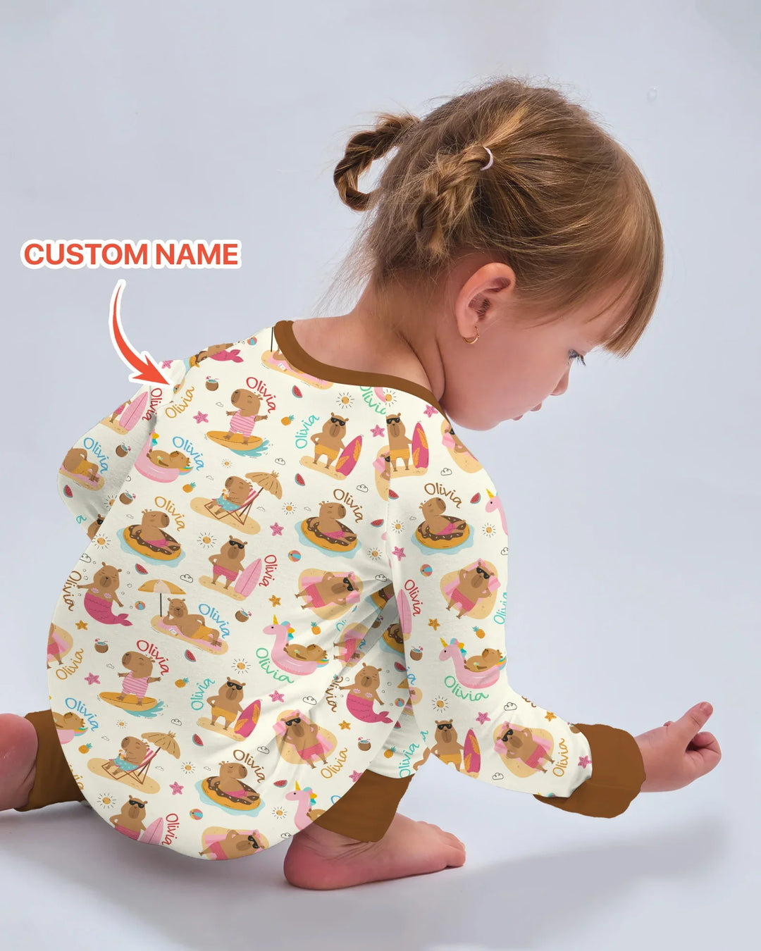Don't Worry, Be Capy Custom Name Bamboo Convertible Zippy