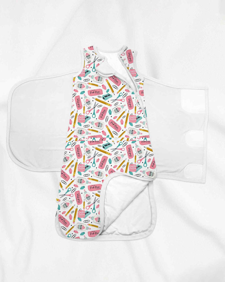 Pink Power School Supplies Bamboo Sleep Bag Swaddler