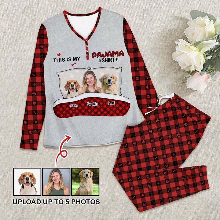 Custom Photo "This is My Pajama Shirt" for Women – Cool and Cozy