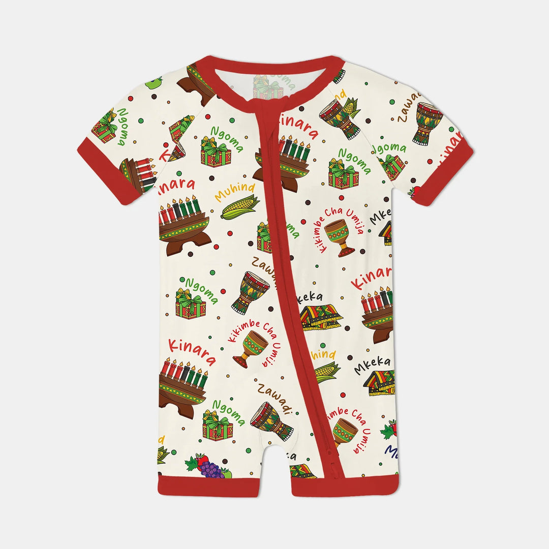 Happy Kwanzaa Family Matching Shorty Zippy