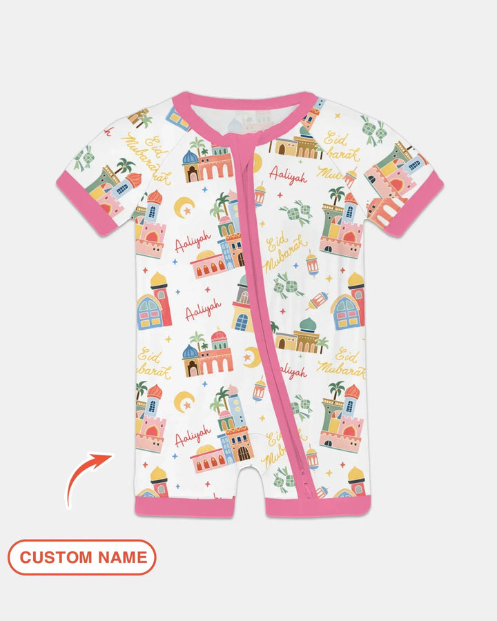 Eid Mubarak Custom Name Shorty Zippy