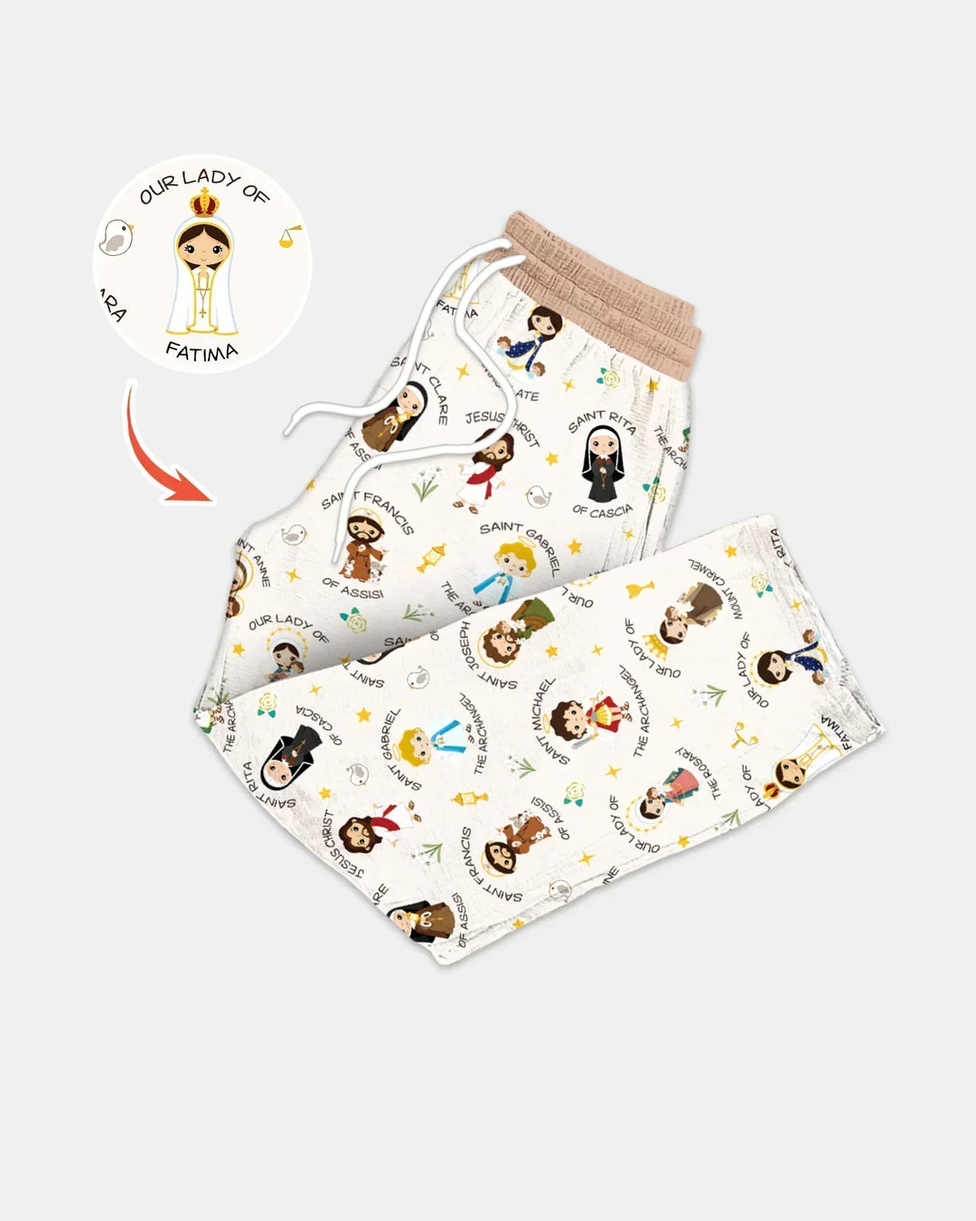 Pray For Us Family Matching Men's Pajama Set