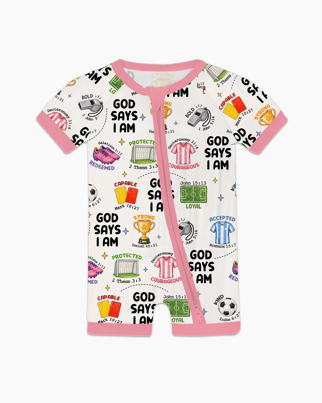 God Says I Am Soccer Bamboo Shorty Zippy