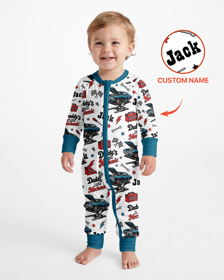 Custom Name Daddy's Little Mechanic Bamboo Convertible Zippy