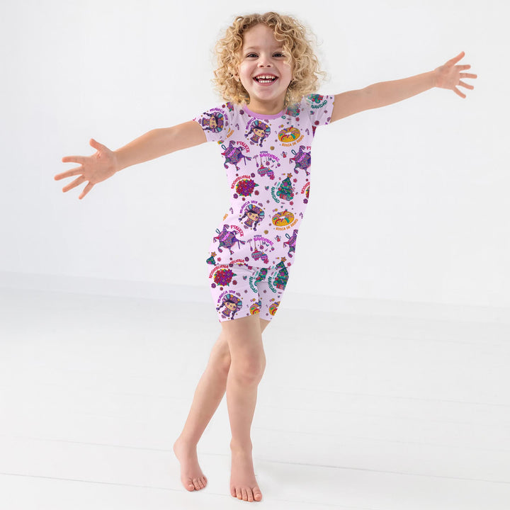 Dulce Navidad Two Piece Short Sleeve Shorts Pajama Set
