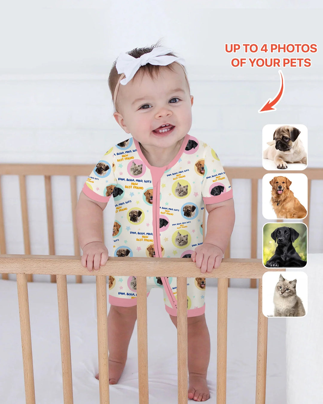 New Best Friend Custom Name And Pet Photos Shorty Zippy