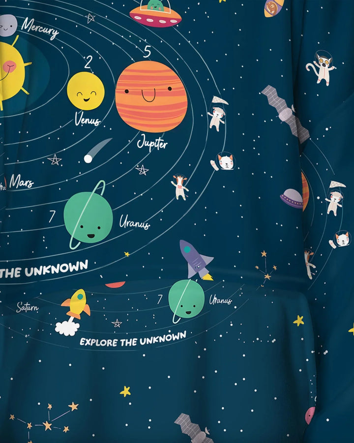 Solar System Explorers Bamboo Blanket Hoodie