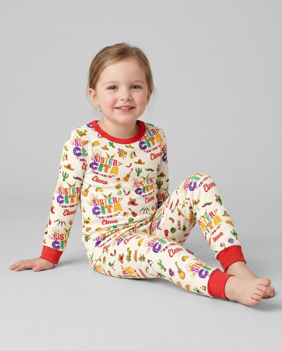 My First Fiesta Bamboo Two Piece Long Sleeve Pajama Set