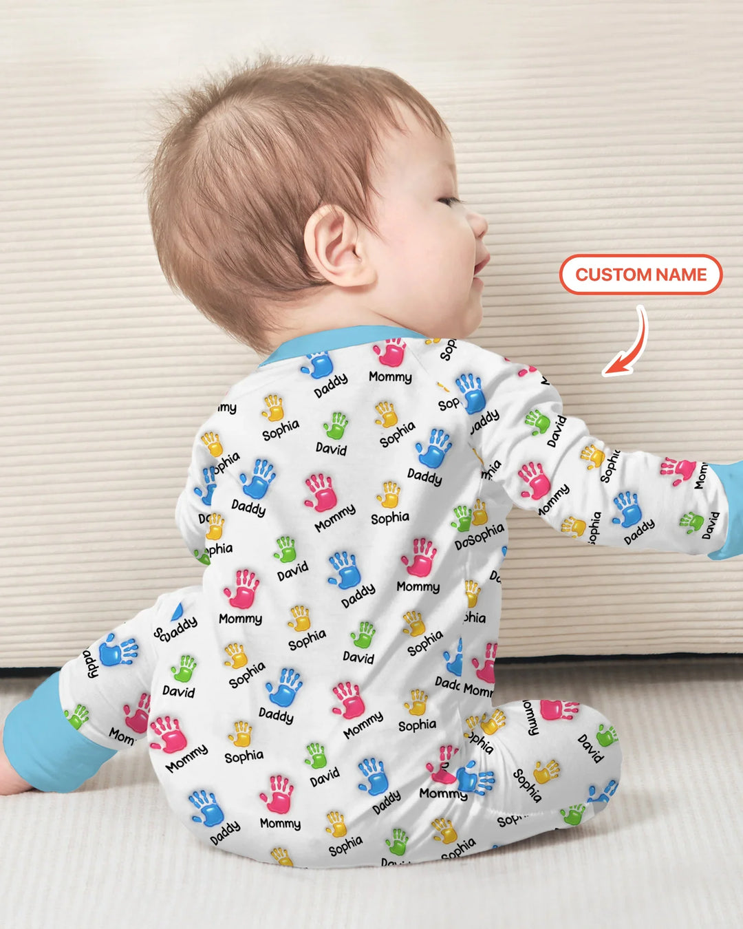 Gerippte Babykleidung mit individuellem Foto - Weich &amp; Skizzenhaft