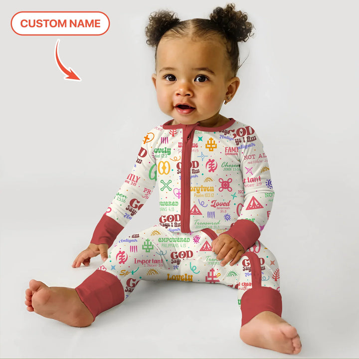 Personalized God Says I Am Custom Name Convertible Zippy , Personalized God Says I Am Custom Name Convertible Zippy - 0-3M