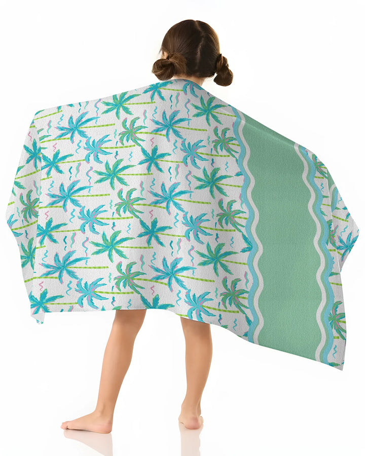 Tropical Palm Breeze Bamboo Beach Towel