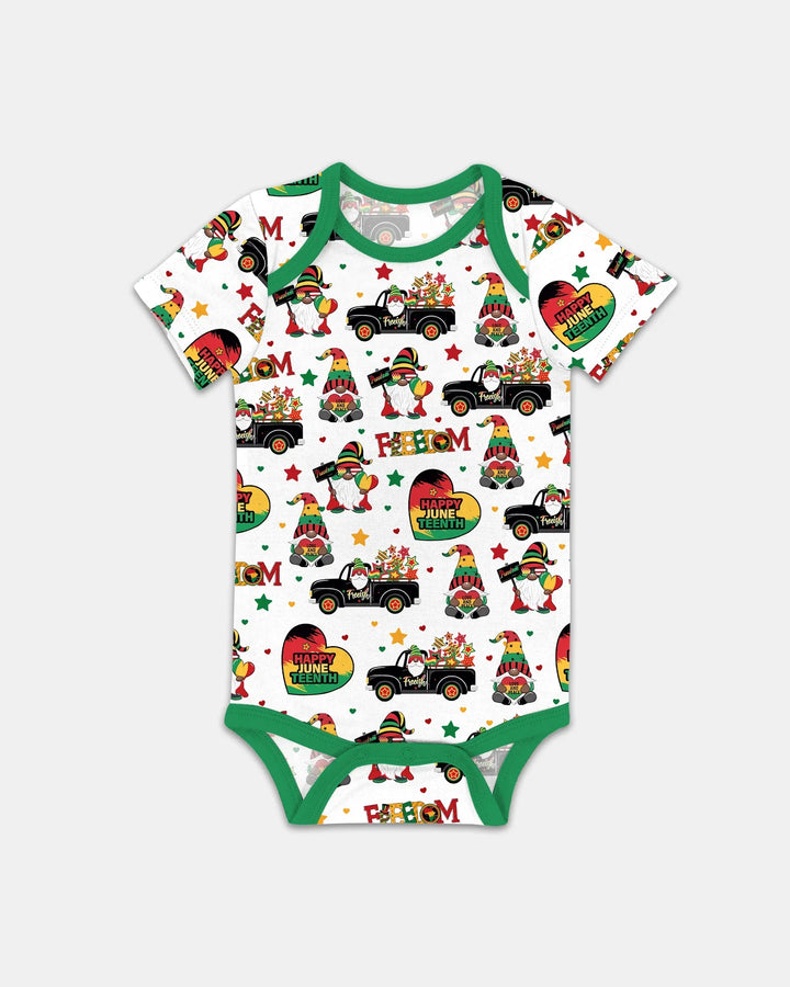 Gnome Happy Juneteenth Bamboo Bodysuit