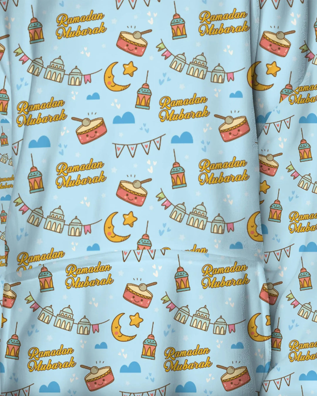 Ramadan Mubarak Wearable Blanket Hoodie