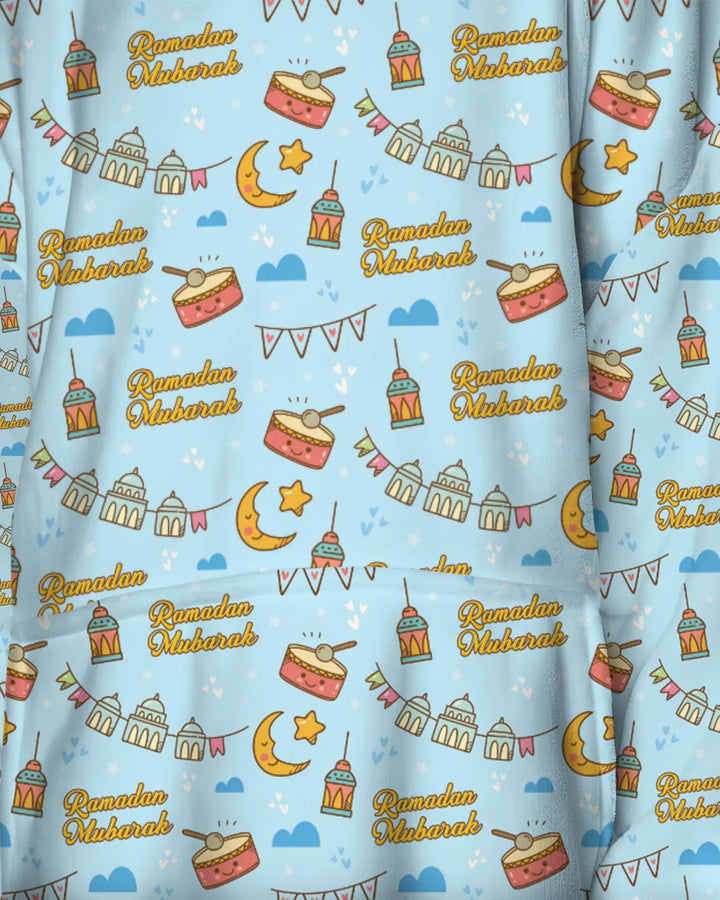 Ramadan Mubarak Wearable Blanket Hoodie
