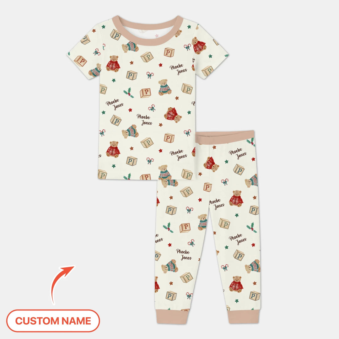 Zweiteiliges, kurzärmliges Pyjama-Set mit Marienkäfern