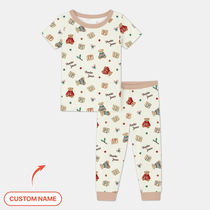 Zweiteiliges, kurzärmliges Pyjama-Set mit Marienkäfern