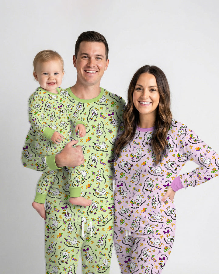 Mardi Gras Silly Goose Women Pajama Set