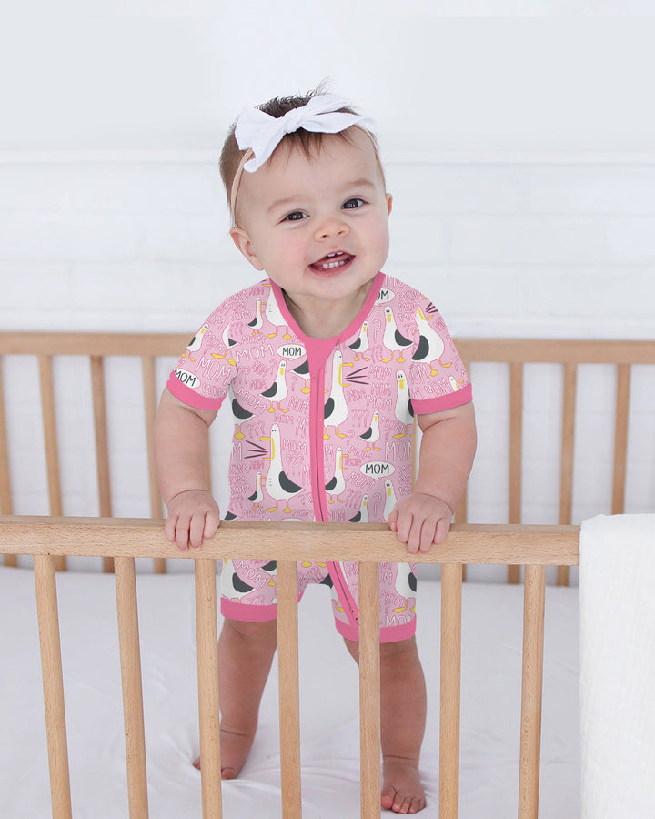 Funny Seagull MOM Shorty Zippy